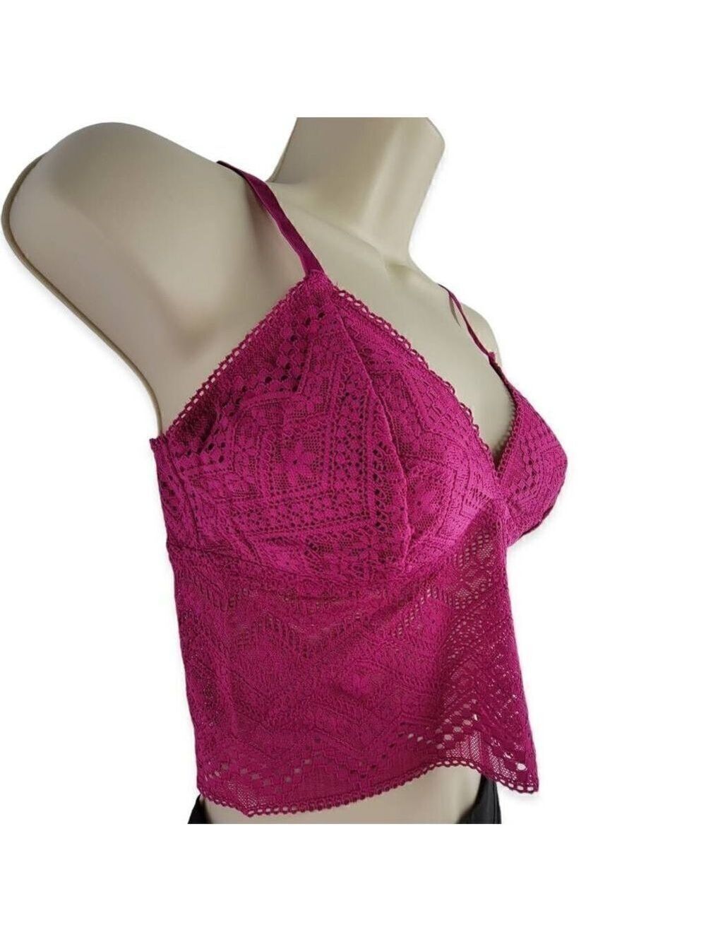 Auden Lace Brami Dark Pink Medium NWT - Picture 2 of 4